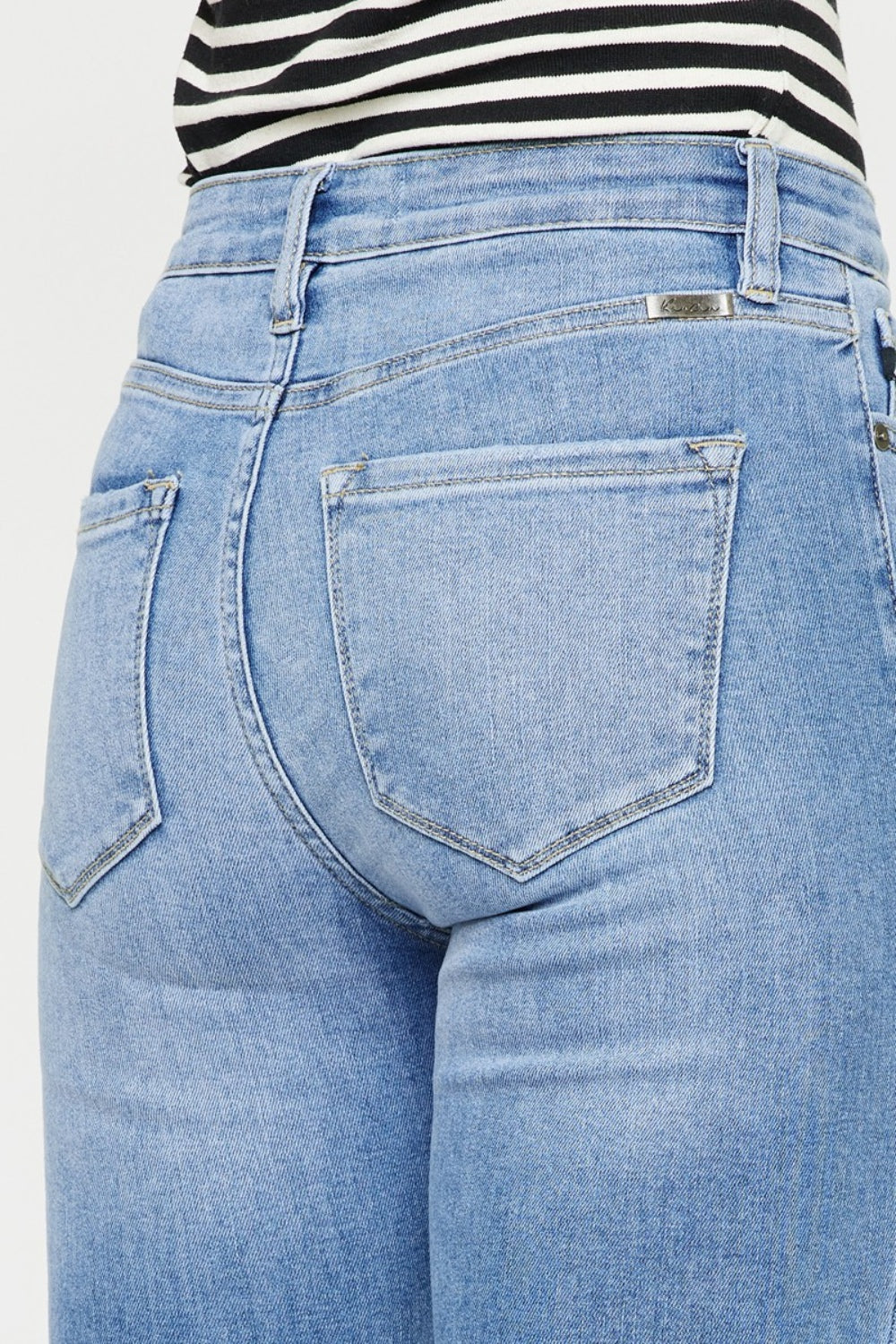 Kancan Distressed Cat's Whiskers Button Fly Jeans-Teresa&#39;s Fashionista LLC