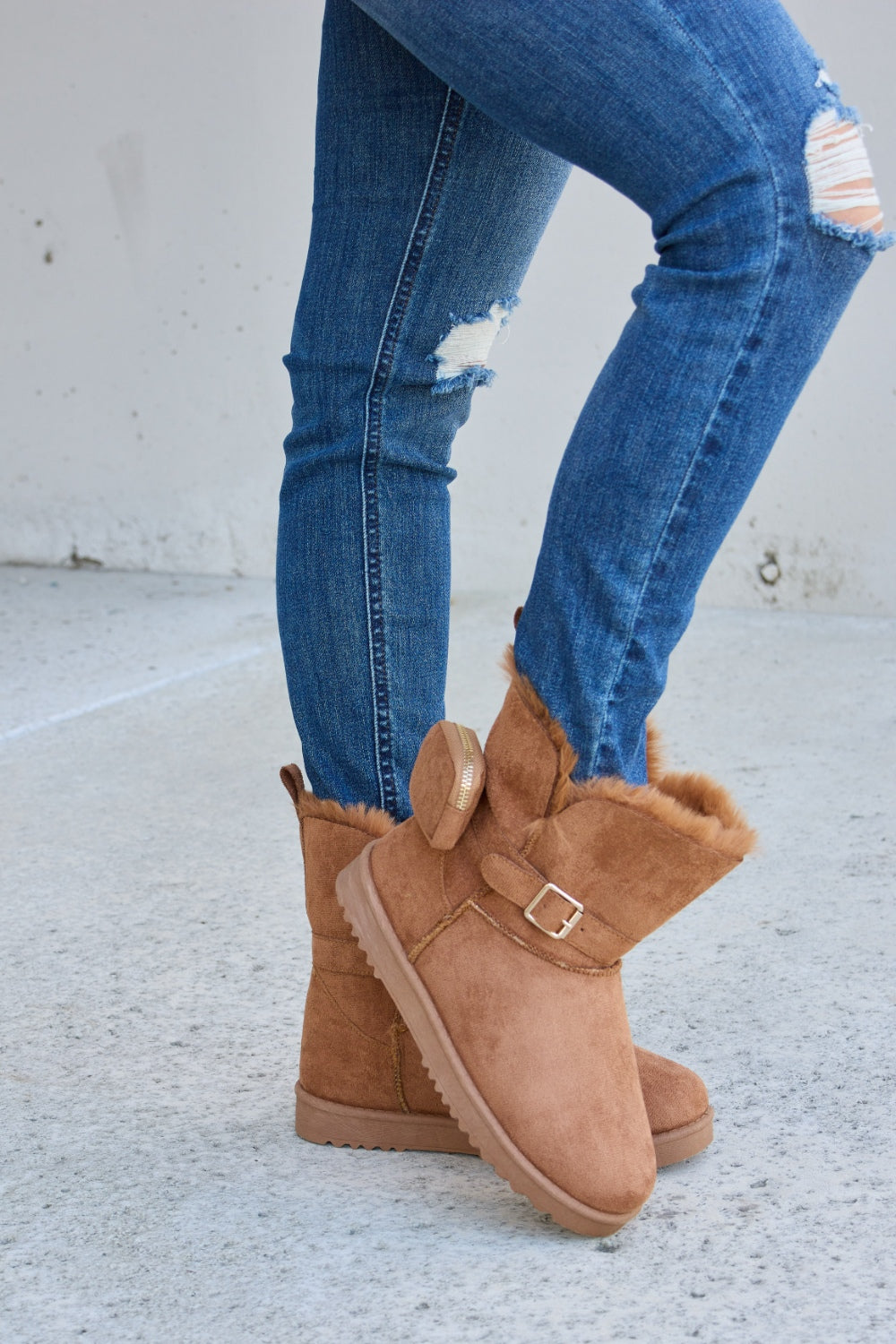 Forever Link Plush Thermal Flat Boots-Teresa&#39;s Fashionista LLC