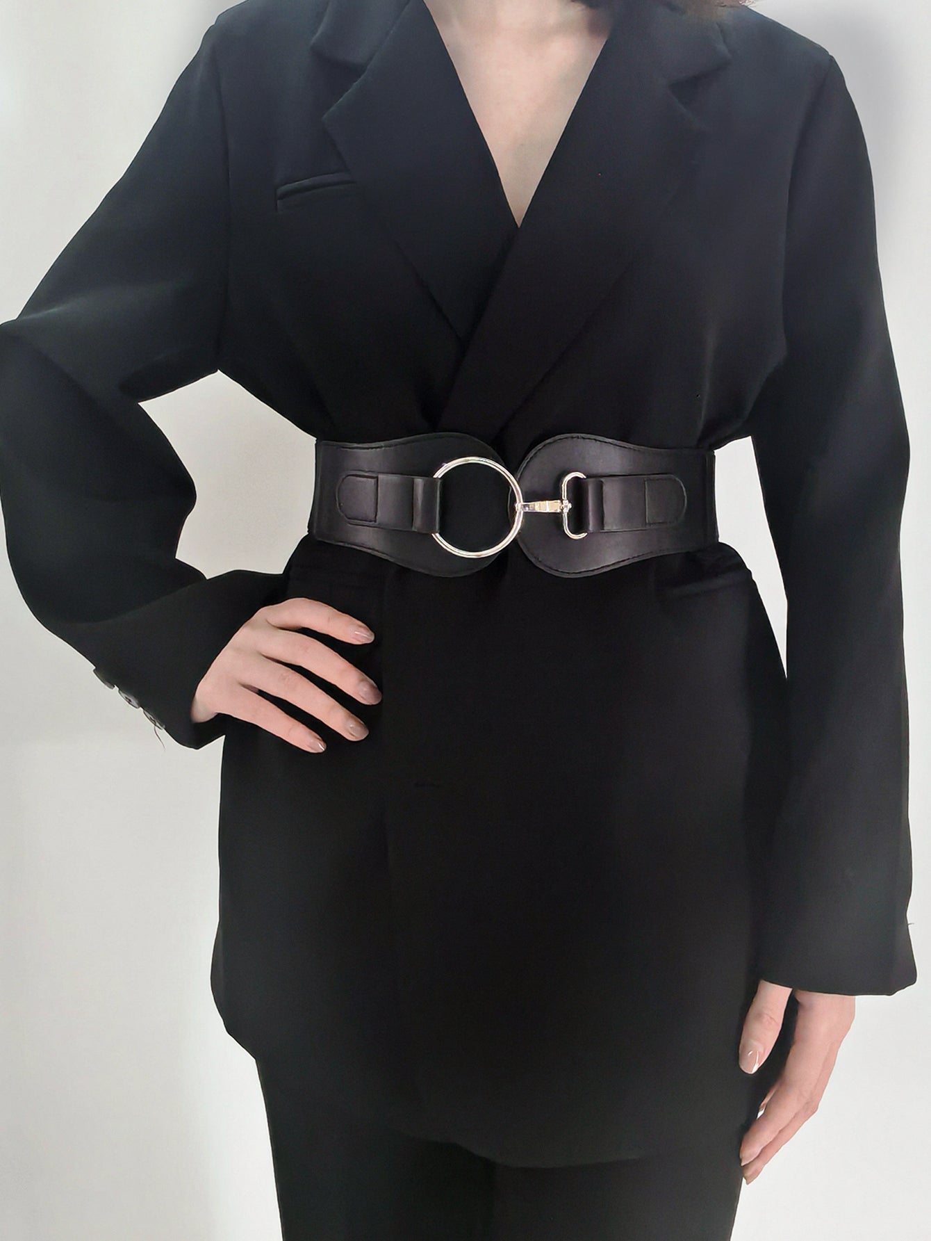 PU Elastic Wide Belt-Teresa&#39;s Fashionista LLC