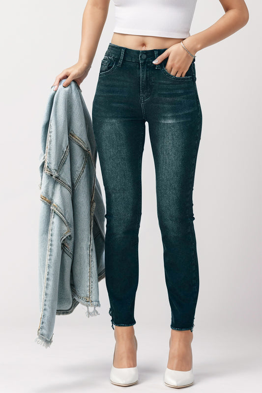 Mid-Rise Waist Skinny Jeans with Pockets-Teresa&#39;s Fashionista LLC