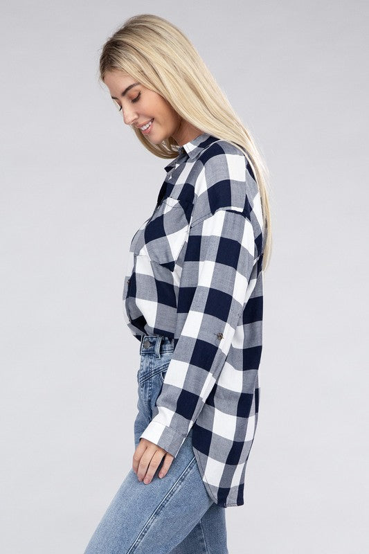 Classic Plaid Flannel Shirt-Teresa&#39;s Fashionista LLC