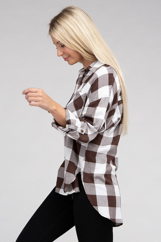 Classic Plaid Flannel Shirt-Teresa&#39;s Fashionista LLC