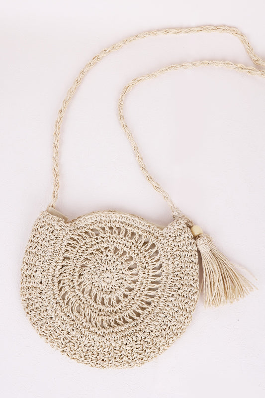 Tassel Straw Braided Strap Shoulder Bag-Teresa&#39;s Fashionista LLC