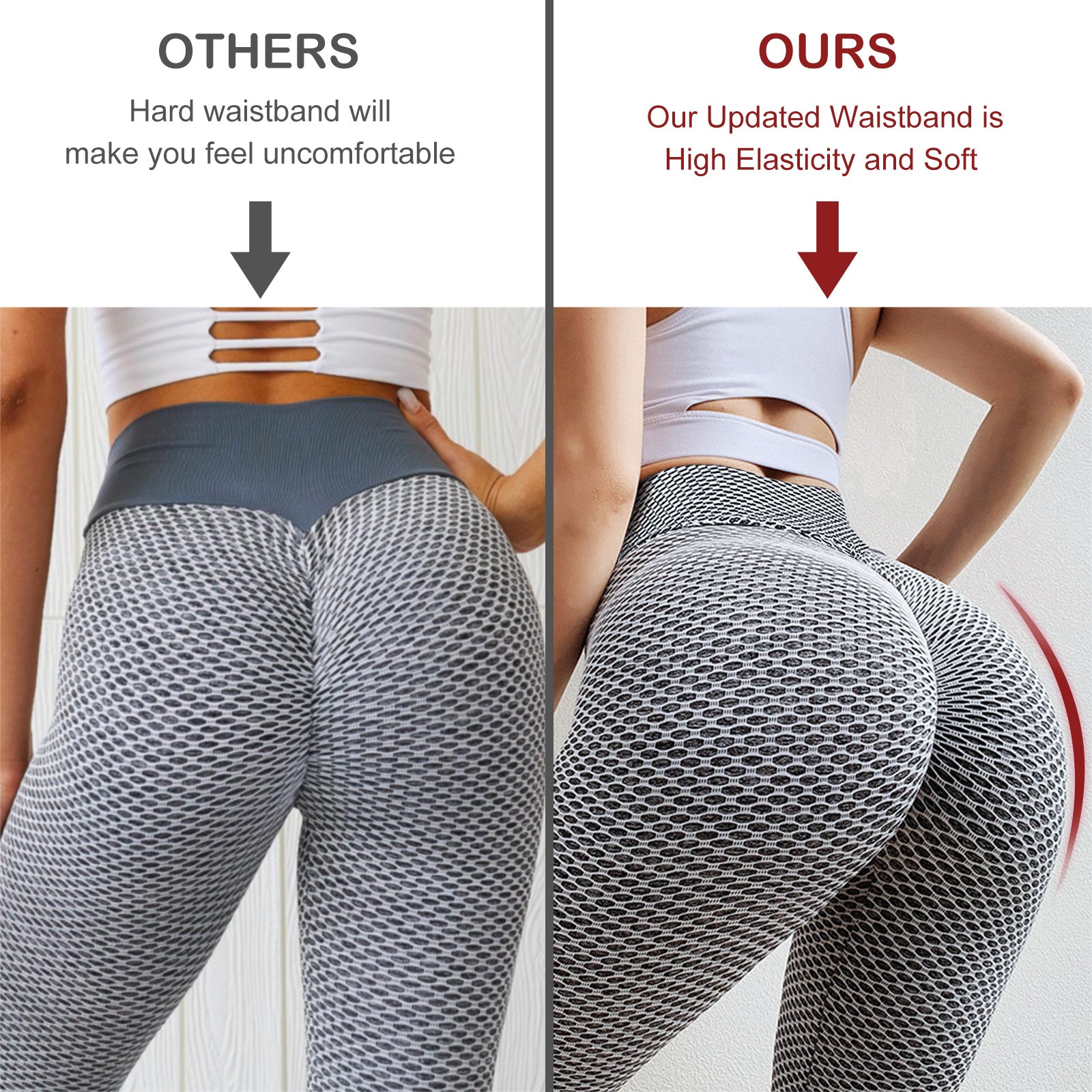 TIK Tok Leggings Women Butt Lifting Workout Tights Plus Size Sports High Waist Yoga Pants-Teresa&#39;s Fashionista LLC