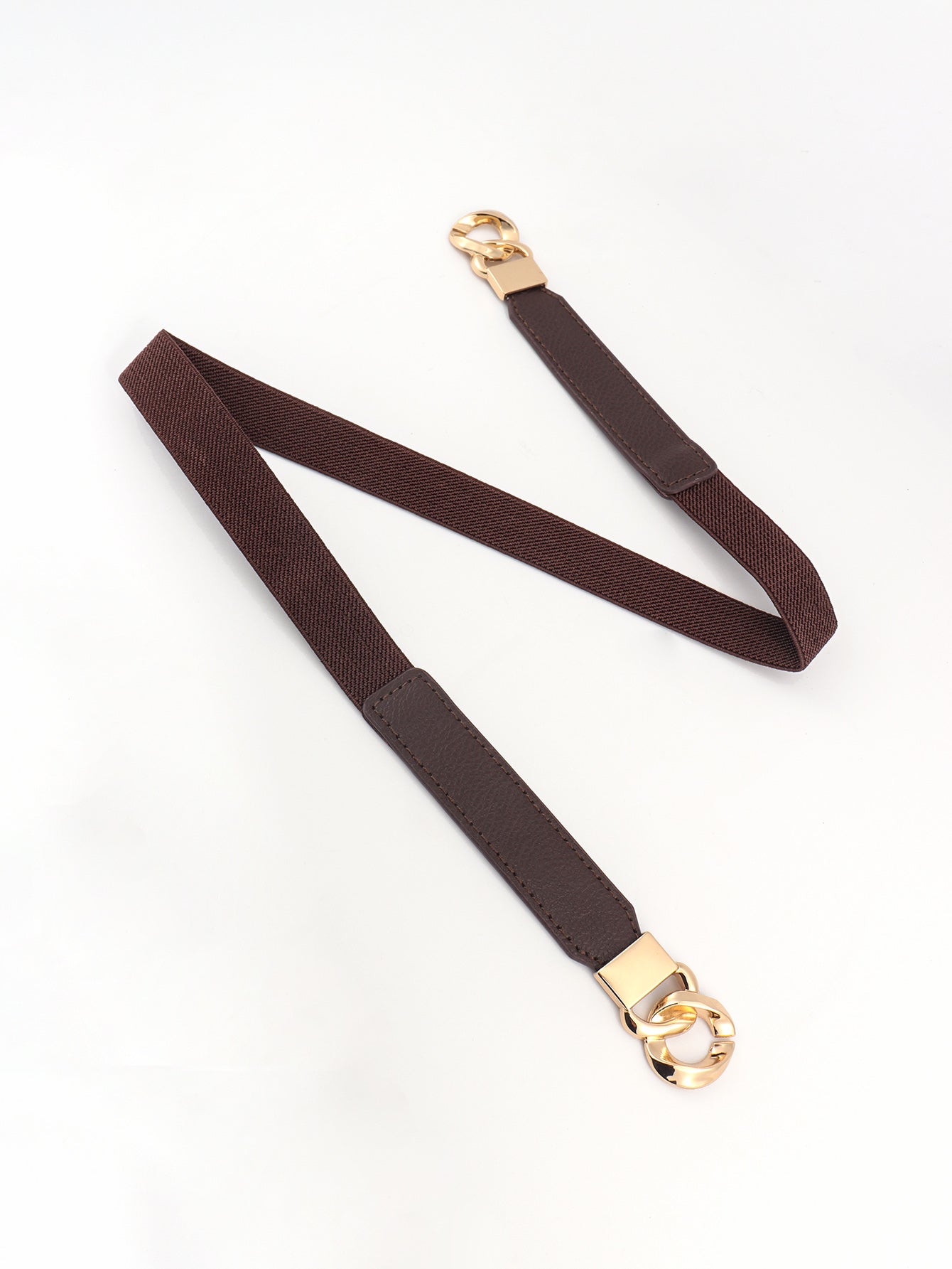 Zinc Alloy Buckle Elastic PU Belt-Teresa&#39;s Fashionista LLC