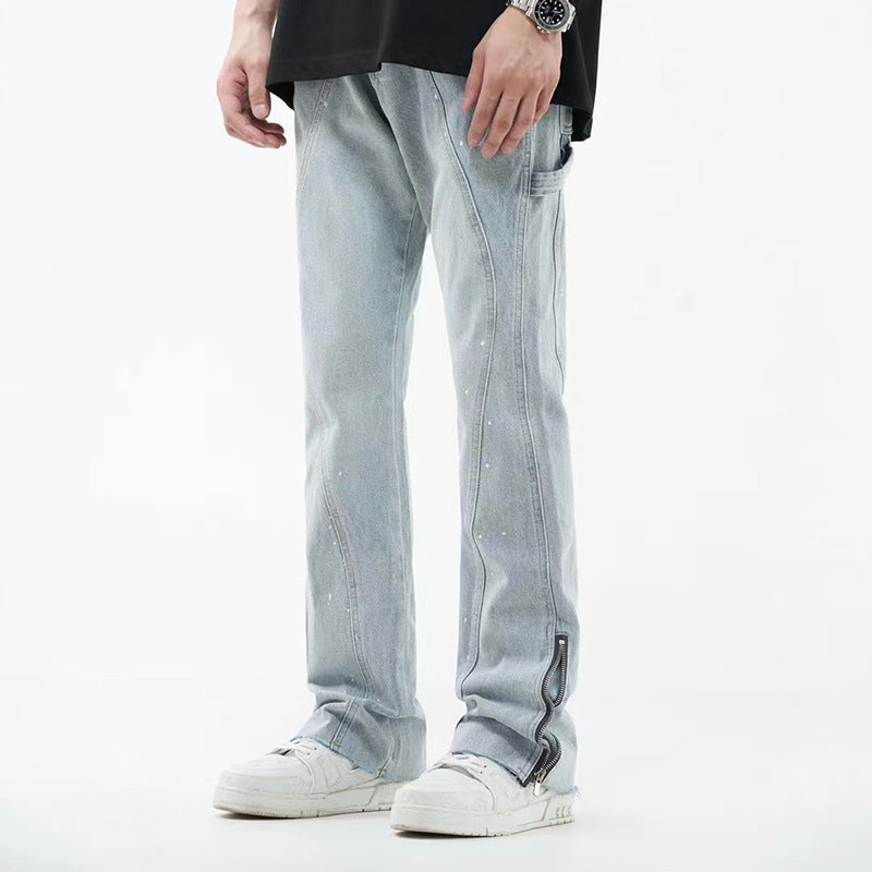 Men's Simple And Slightly Elastic Flare Jeans-Teresa&#39;s Fashionista LLC