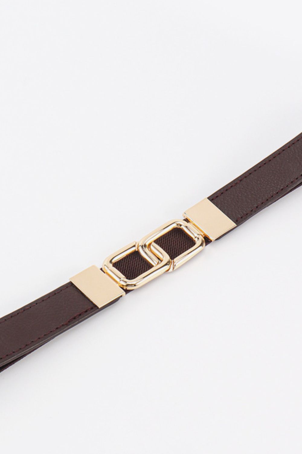 Geometric Double Buckle Elastic Belt-Teresa&#39;s Fashionista LLC