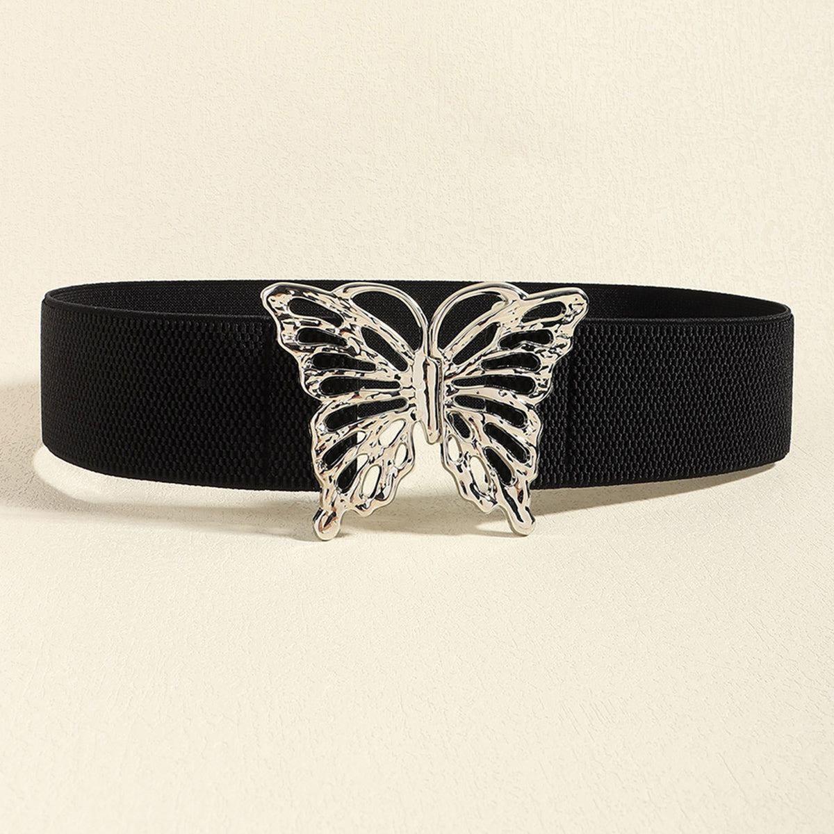 Butterfly Alloy Buckle Elastic Belt-Teresa&#39;s Fashionista LLC