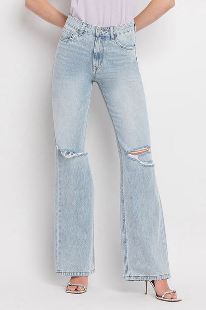 Vervet by Flying Monkey 90'S Vintage Super High Rise Flare Jeans-Teresa&#39;s Fashionista LLC