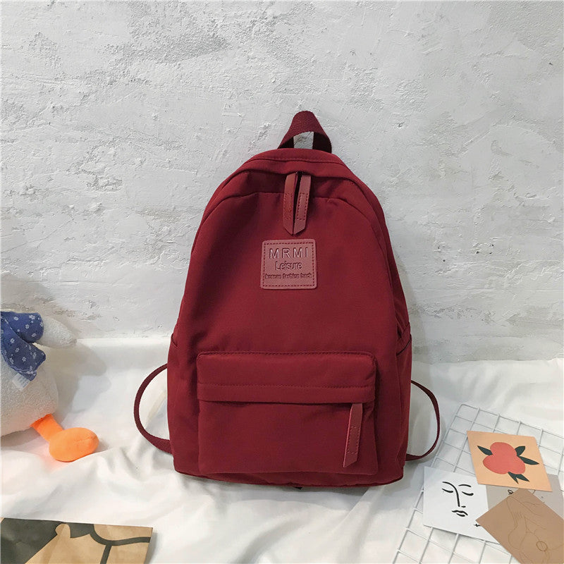 Solid Backpack For Men And Women Korean Version Junior High School Students Schoolbag Outdoor Large Capacity Travel Bags-Teresa&#39;s Fashionista LLC