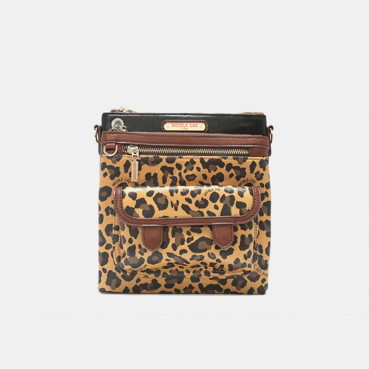 Nicole Lee USA Leopard crossbody bag-Teresa&#39;s Fashionista LLC