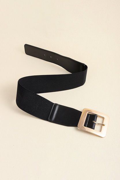 Alloy Buckle PU Leather Belt-Teresa&#39;s Fashionista LLC