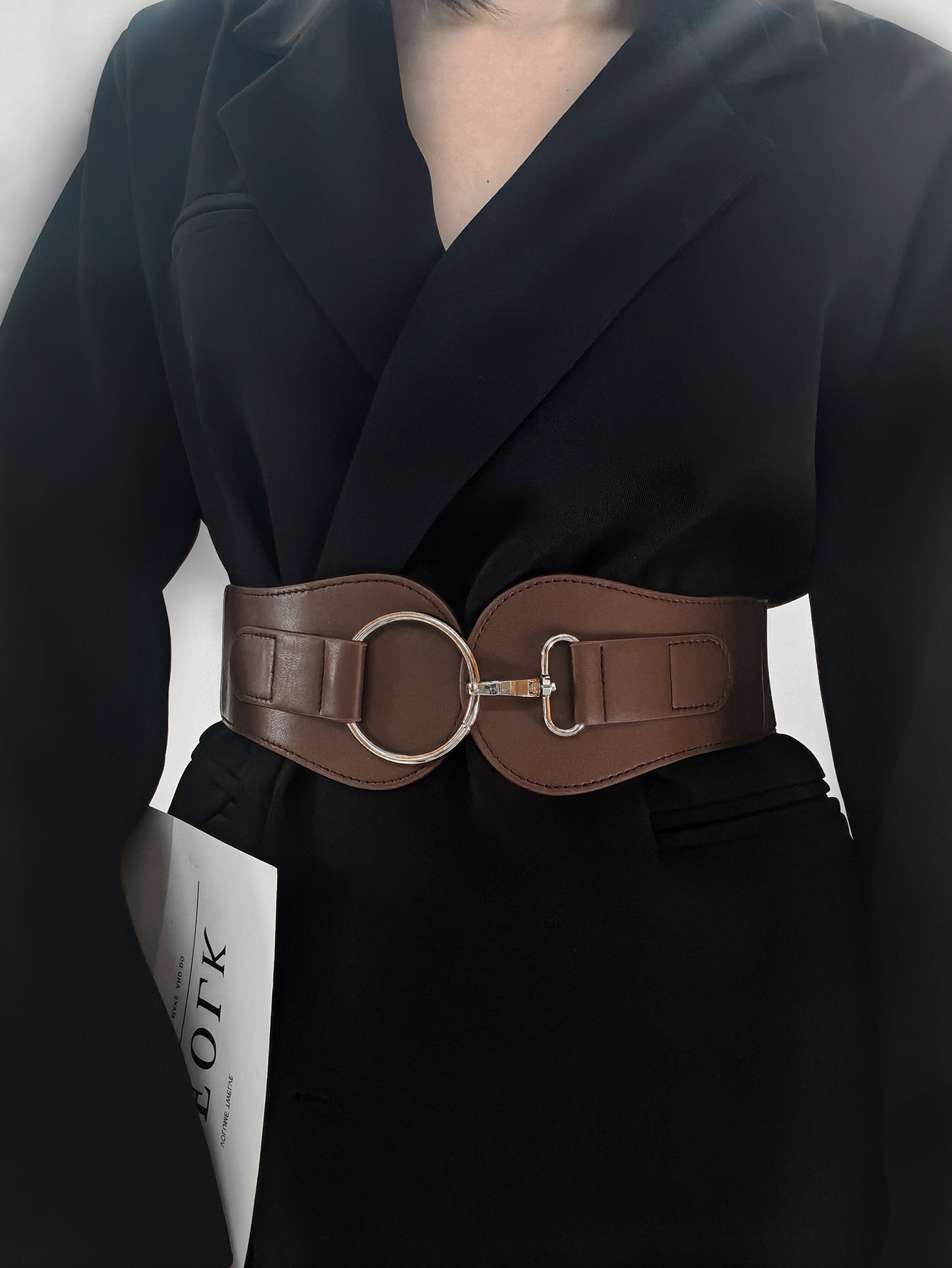 PU Elastic Wide Belt-Teresa&#39;s Fashionista LLC