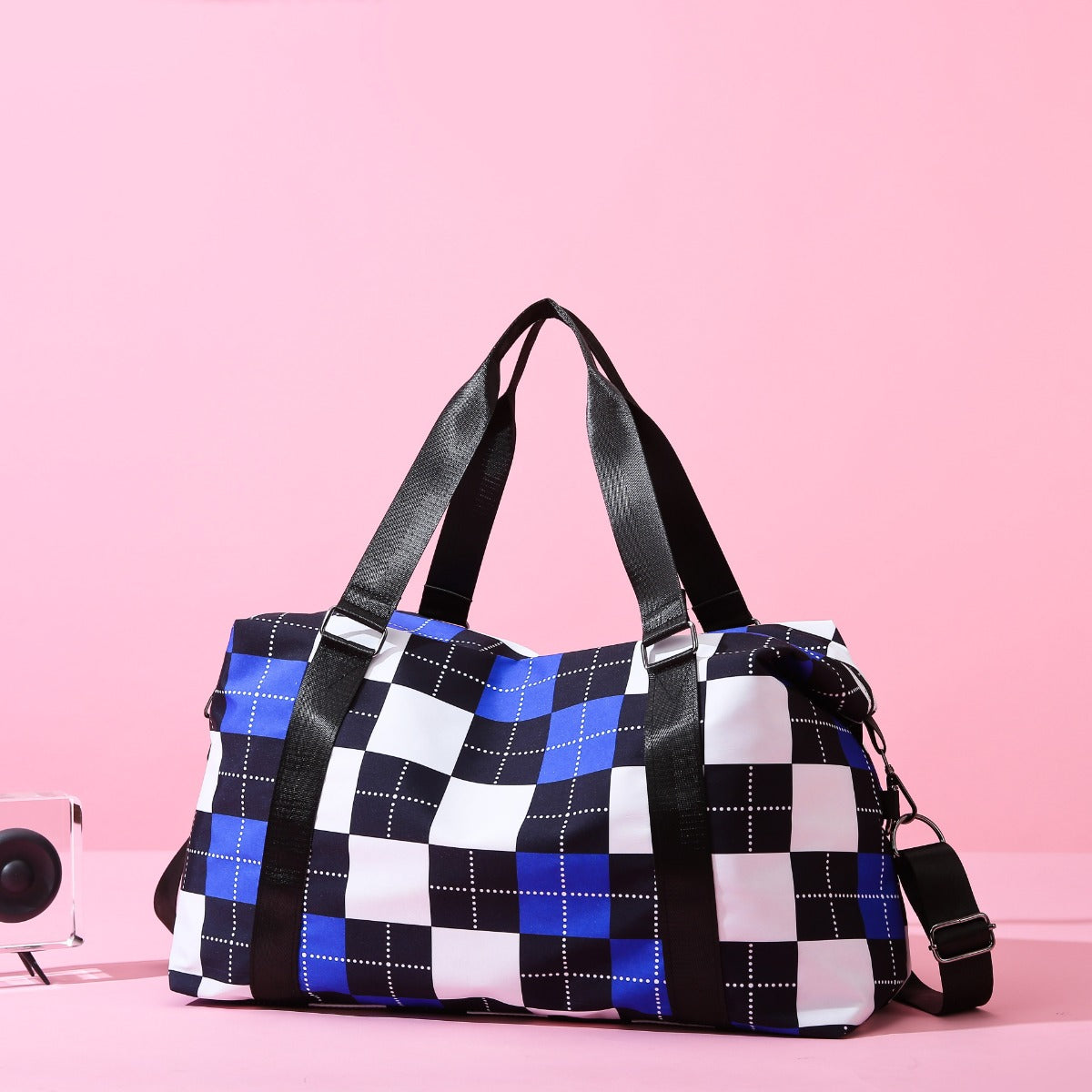 Oxford Cloth Plaid Travel Bag-Teresa&#39;s Fashionista LLC