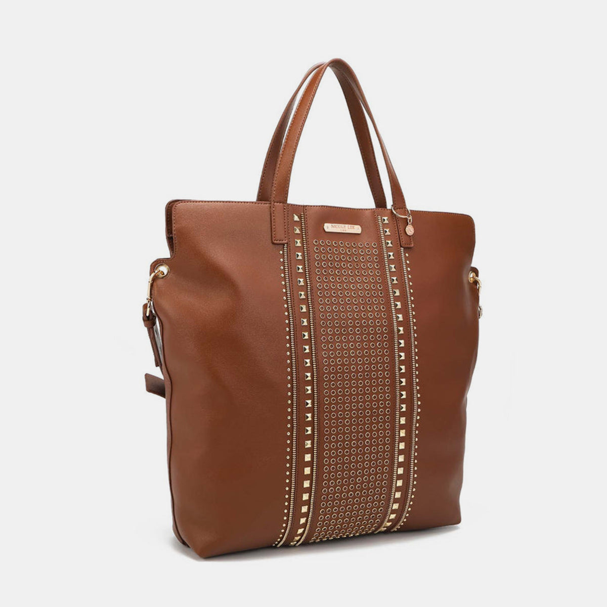 Nicole Lee USA Studded Large Tote Bag-Teresa&#39;s Fashionista LLC