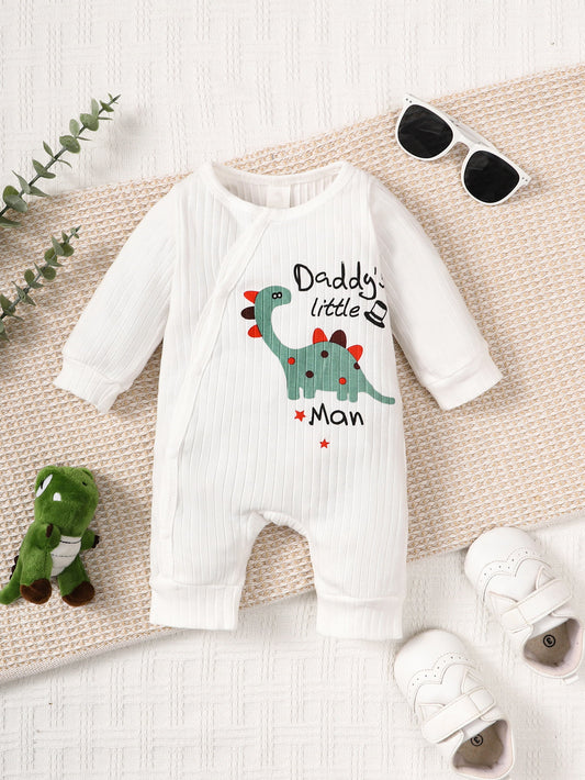 DADDY'S LITTLE MAN Dinosaur Graphic Jumpsuit - Teresa's Fashionista LLC