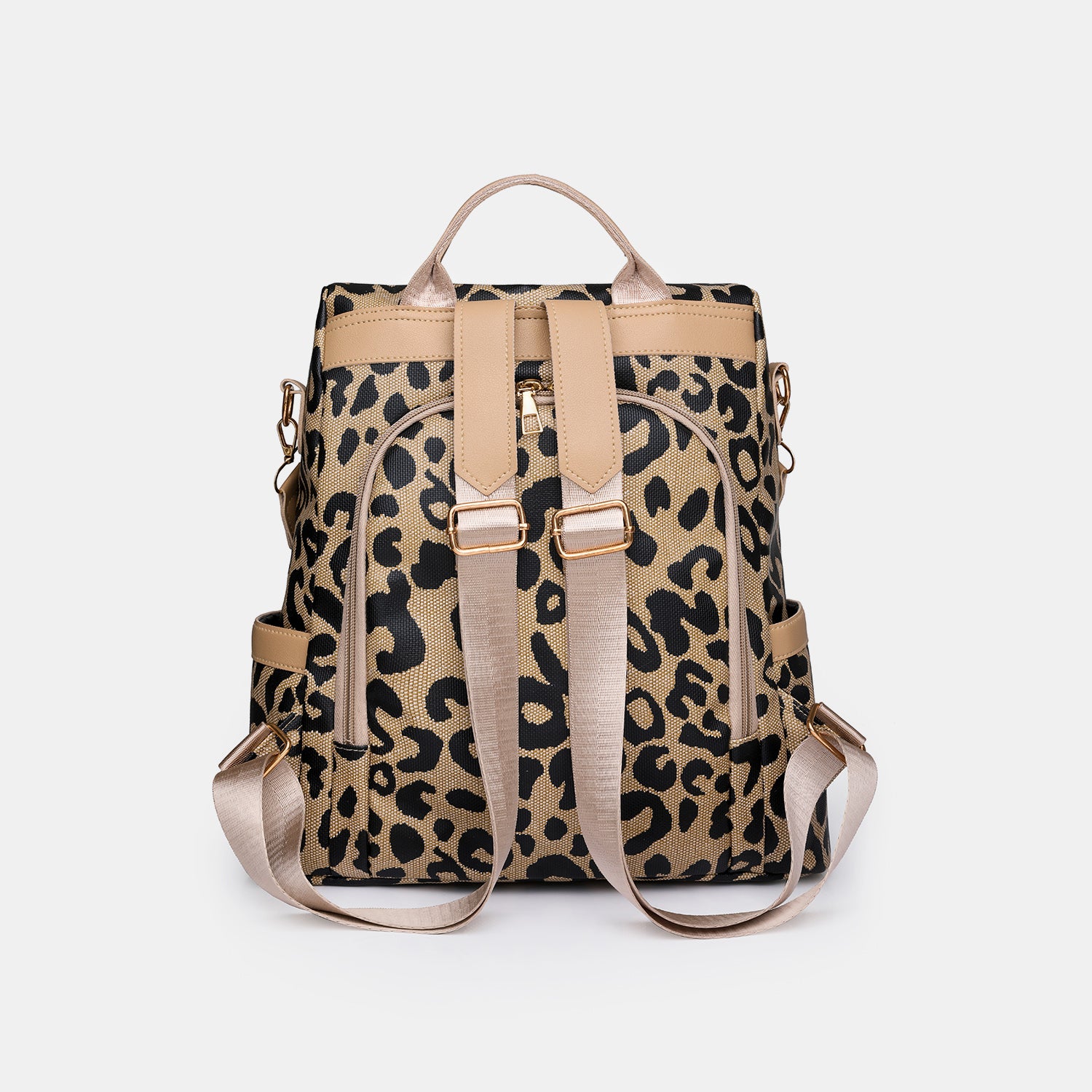 Leopard PU Leather Backpack Bag-Teresa&#39;s Fashionista LLC