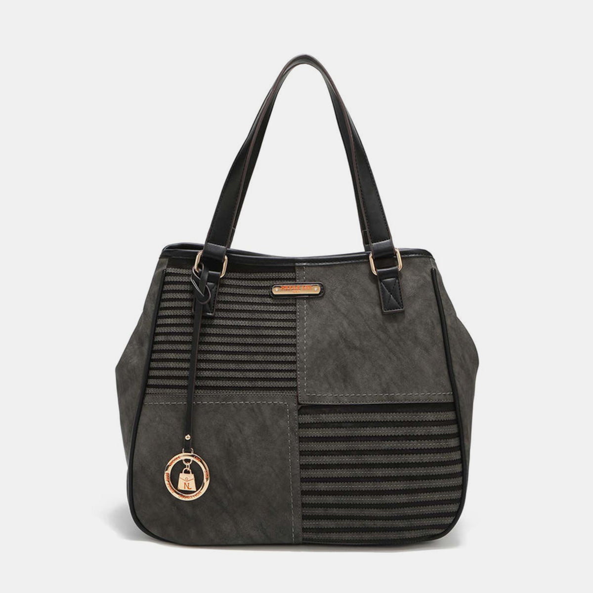 Nicole Lee USA Scallop Stitched Tote Bag-Teresa&#39;s Fashionista LLC