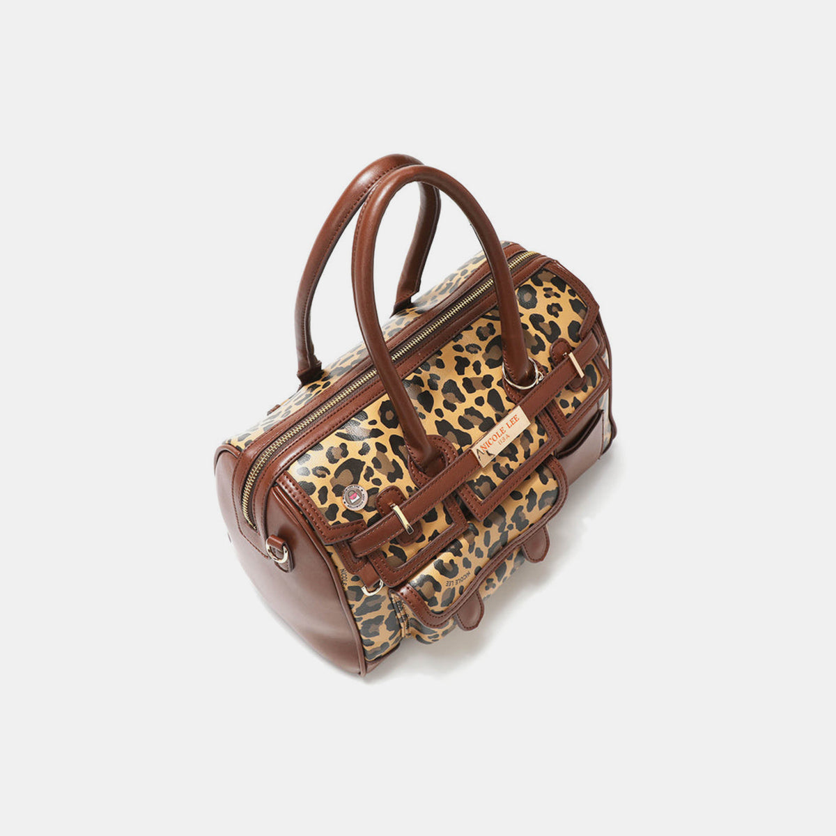 Nicole Lee USA Leopard Boston Bag-Teresa&#39;s Fashionista LLC