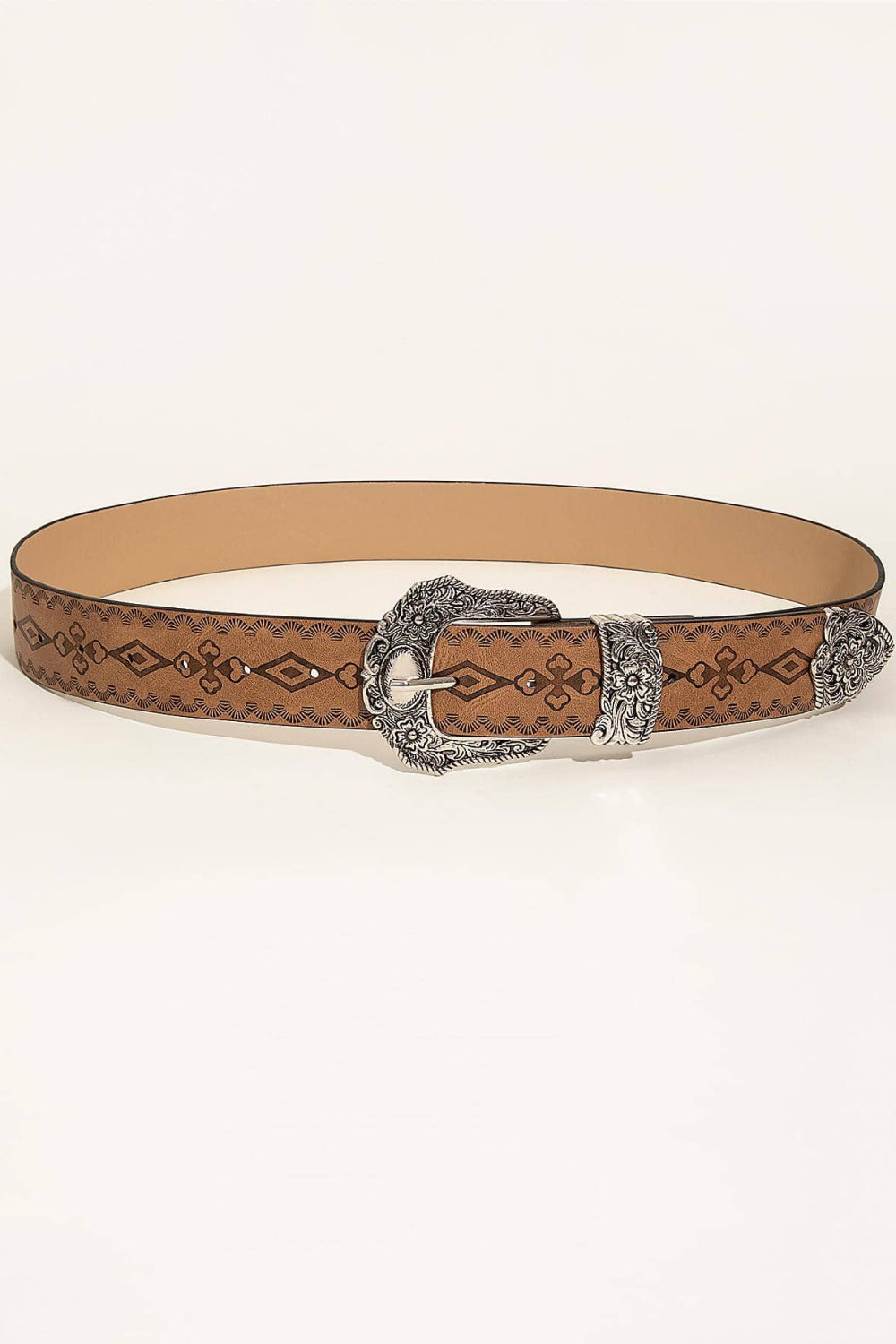 Patterned PU Leather Belt-Teresa&#39;s Fashionista LLC