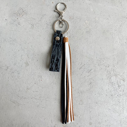 Genuine Leather Tassel Keychain-Teresa&#39;s Fashionista LLC