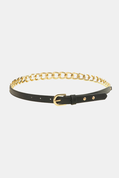 PU Leather Chain Belt-Teresa&#39;s Fashionista LLC