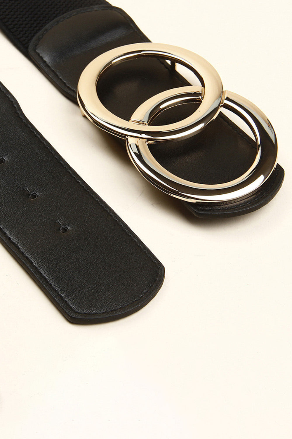 Zinc Alloy Buckle Elastic PU Belt-Teresa&#39;s Fashionista LLC