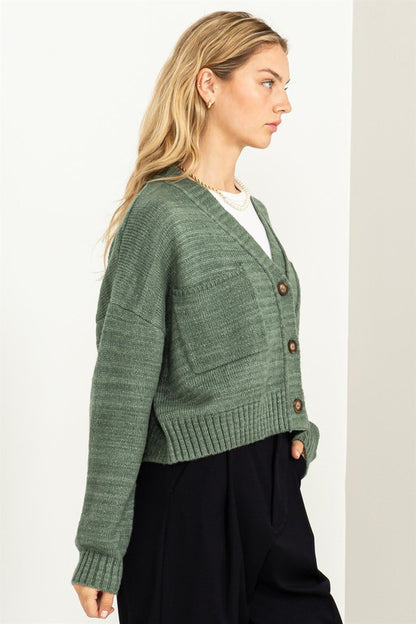 Cute Mood Crop Shoulder Cropped Cardigan Sweater-Teresa&#39;s Fashionista LLC