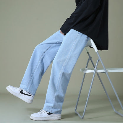 Men's Denim Wide-leg Pants-Teresa&#39;s Fashionista LLC