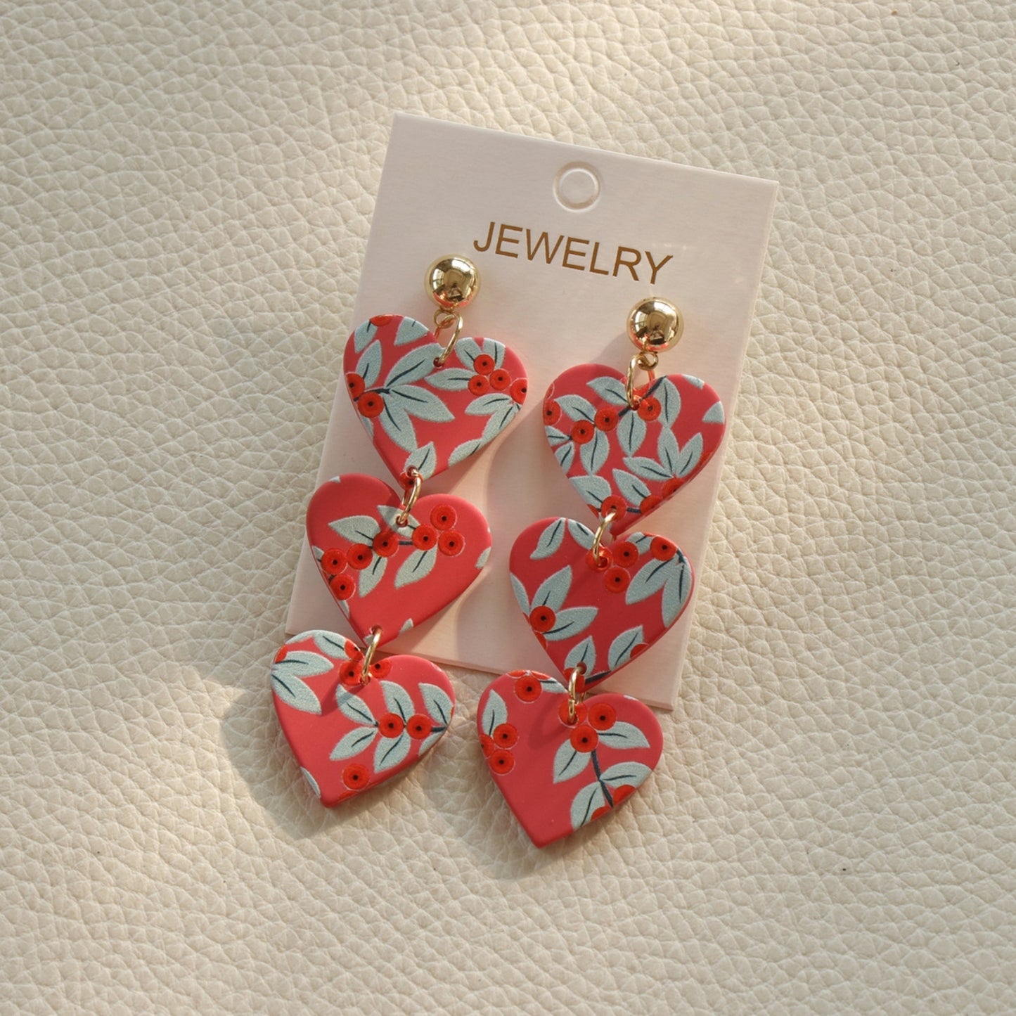 Acrylic Heart Stainless Steel Dangle Earrings-Teresa&#39;s Fashionista LLC