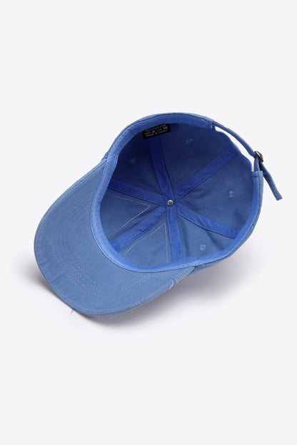 Distressed Adjustable Baseball Cap-Teresa&#39;s Fashionista LLC