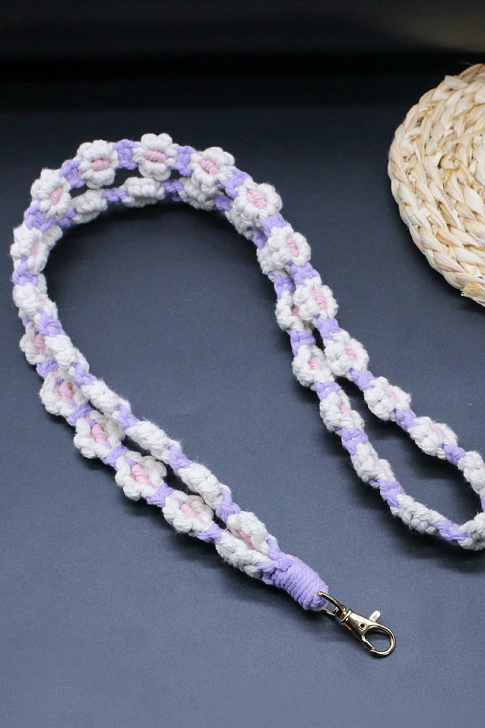 Flower Macrame Phone Lanyard-Teresa&#39;s Fashionista LLC