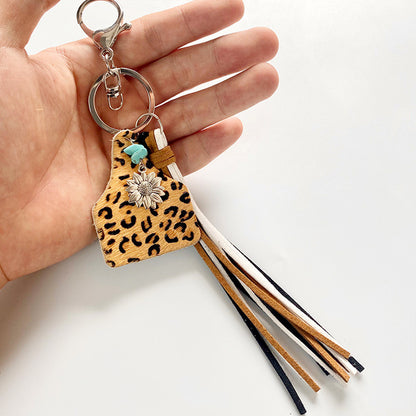 Turquoise Fringe Detail Key Chain-Teresa&#39;s Fashionista LLC