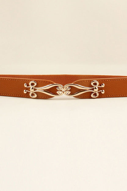 Alloy Buckle Elastic Belt-Teresa&#39;s Fashionista LLC