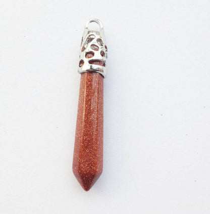 Natural Crystal Hexagonal Prism Bullet Pendant-Teresa&#39;s Fashionista LLC