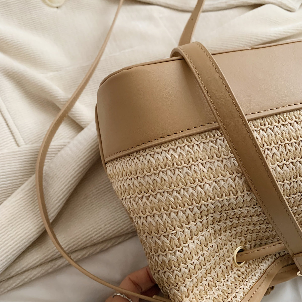 Straw Braided Shoulder Bag-Teresa&#39;s Fashionista LLC