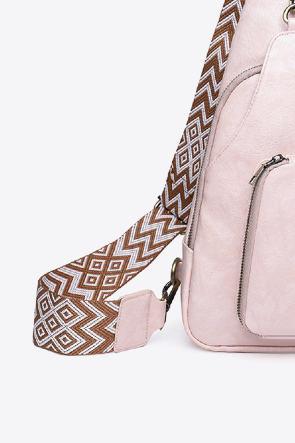 Adored Take A Trip PU Leather Sling Bag-Teresa&#39;s Fashionista LLC