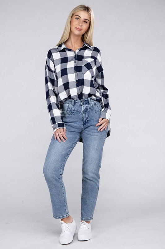 Classic Plaid Flannel Shirt-Teresa&#39;s Fashionista LLC