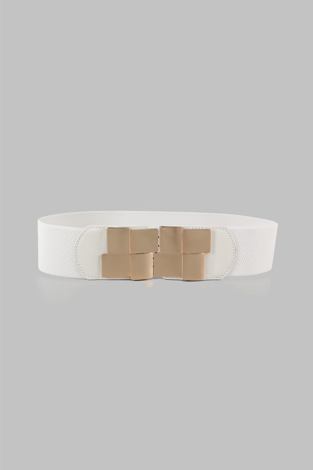 Geometric Buckle Elastic Wide Belt-Teresa&#39;s Fashionista LLC