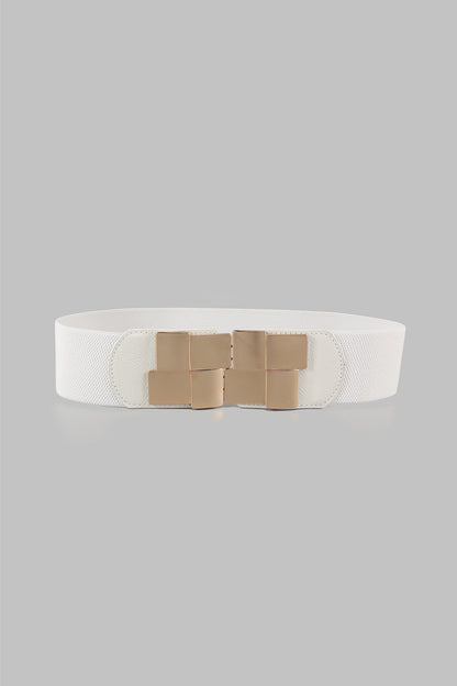 Geometric Buckle Elastic Wide Belt-Teresa&#39;s Fashionista LLC