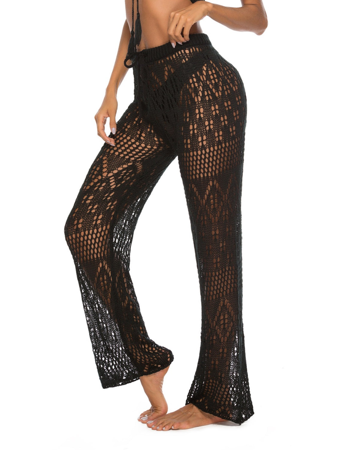 Cutout Straight Swim Pants-Teresa&#39;s Fashionista LLC