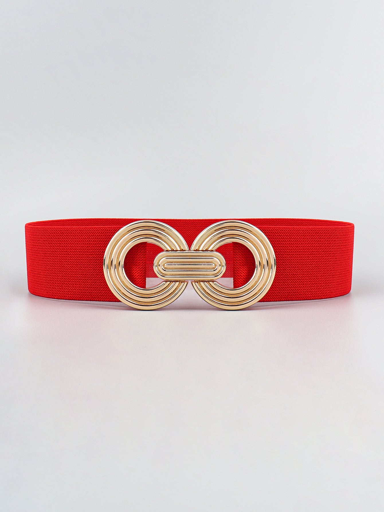 Geometric Buckle Elastic Wide Belt-Teresa&#39;s Fashionista LLC