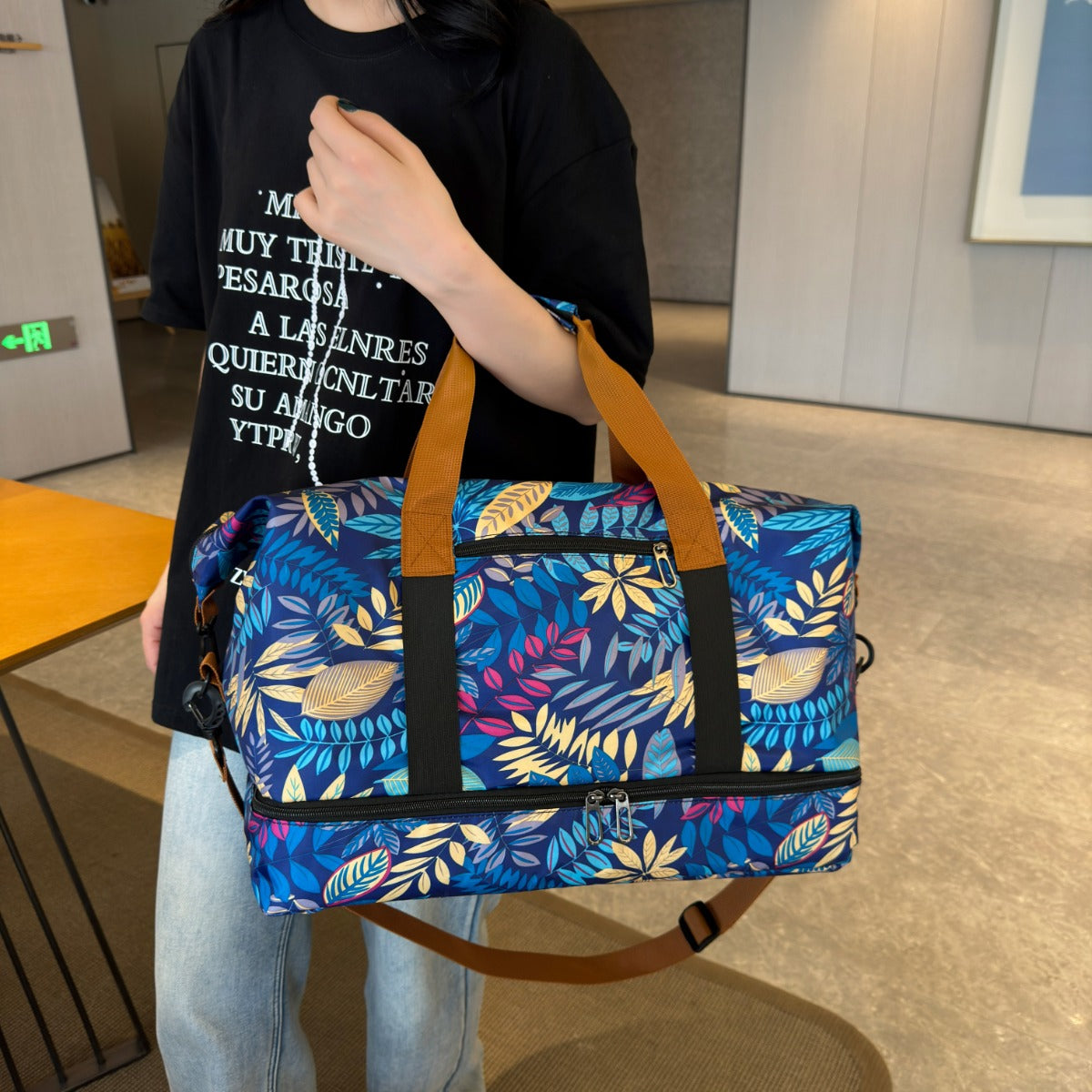 Canvas Printed Travel Bag-Teresa&#39;s Fashionista LLC