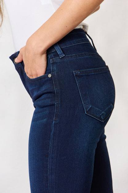 Kancan Full Size Mid Rise Flare Jeans-Teresa&#39;s Fashionista LLC