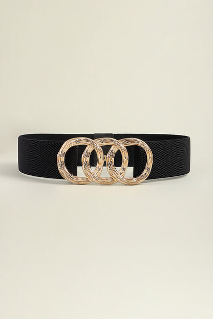 Zinc Alloy Buckle Elastic Wide Belt-Teresa&#39;s Fashionista LLC