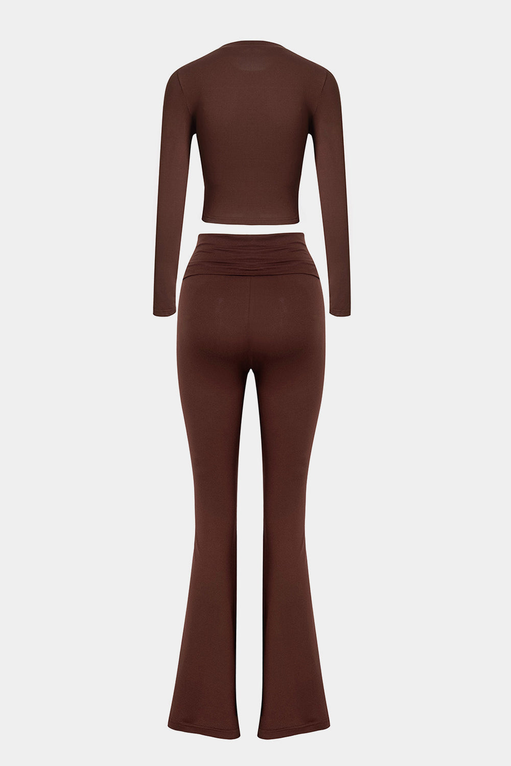 Round Neck Long Sleeve Top and Pants Set-Teresa&#39;s Fashionista LLC