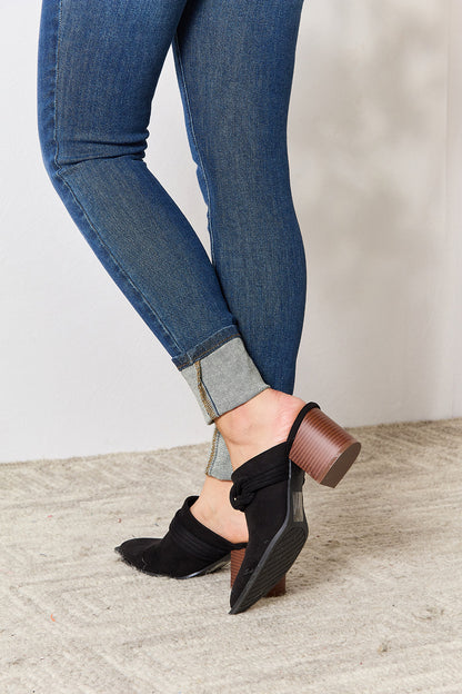 East Lion Corp Pointed-Toe Braided Trim Mules-Teresa&#39;s Fashionista LLC