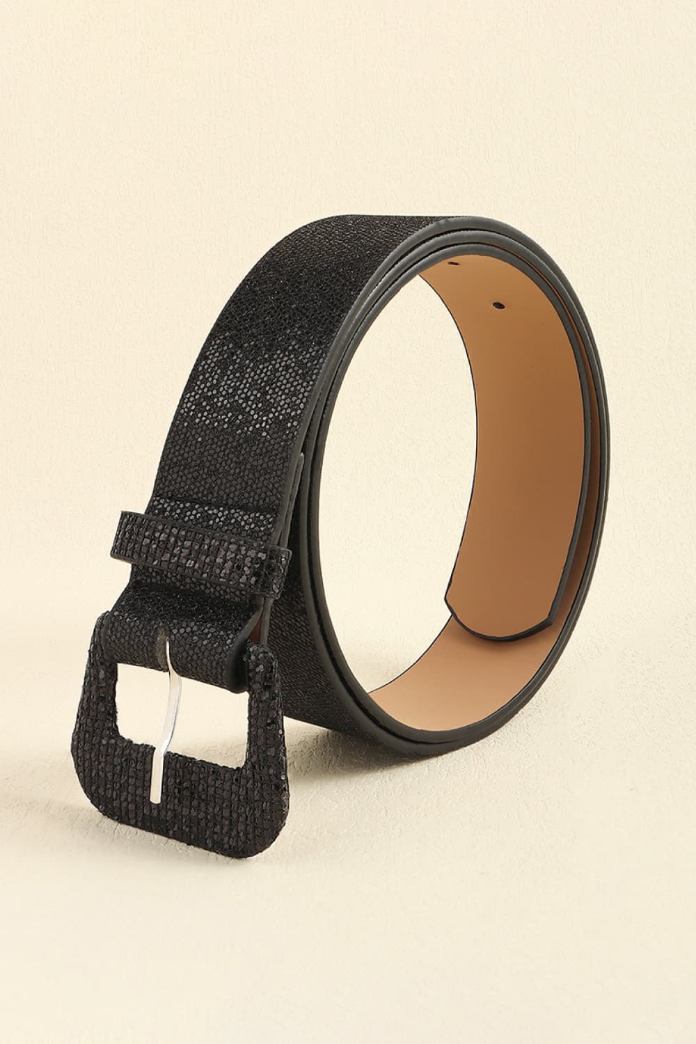 Glitter PU Leather Belt-Teresa&#39;s Fashionista LLC