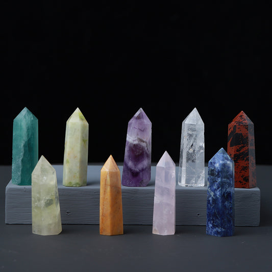 Natural Crystal Six-sided Single-pointed Column-Teresa&#39;s Fashionista LLC