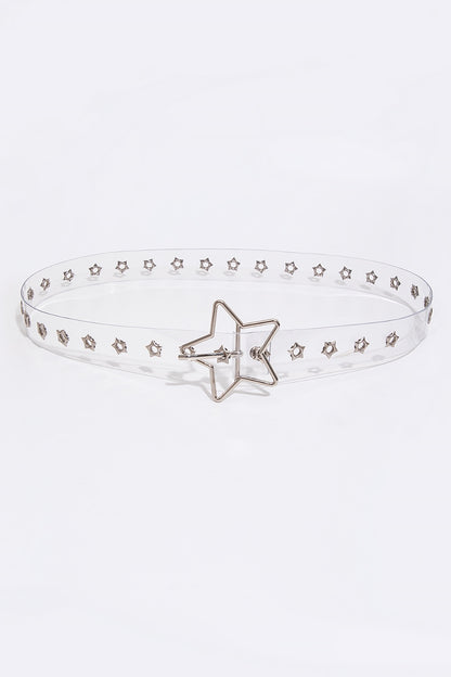 Adjustable PVC Star Shape Buckle Belt-Teresa&#39;s Fashionista LLC